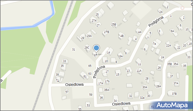 Gościcino, Podgórna, 16, mapa Gościcino