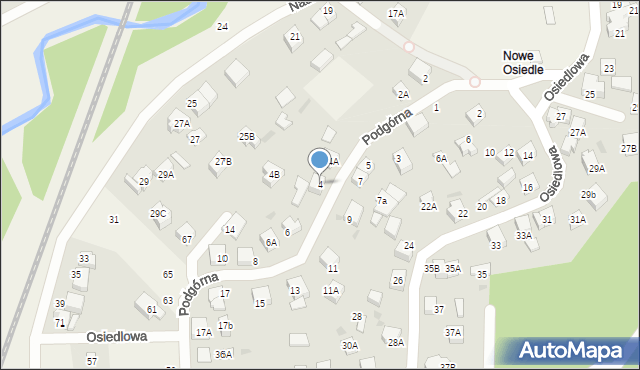 Gościcino, Podgórna, 4, mapa Gościcino