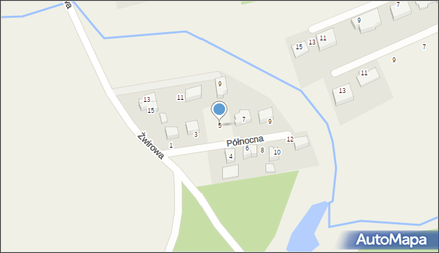 Gościcino, Północna, 5, mapa Gościcino