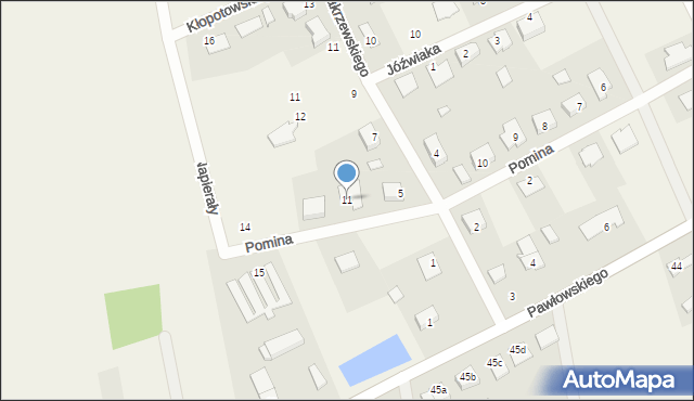 Goślinowo, Pomina Tadeusza, ks. kan., 11, mapa Goślinowo