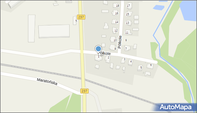 Gostycyn, Półkole, 1, mapa Gostycyn