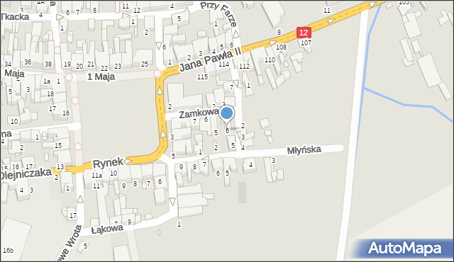 Gostyń, Podzamcze, 6, mapa Gostyń