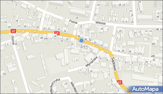 Gostyń, Powstańców Wielkopolskich, 12, mapa Gostyń