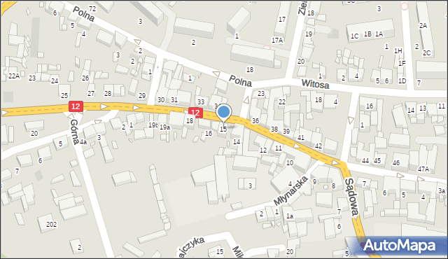 Gostyń, Powstańców Wielkopolskich, 15, mapa Gostyń