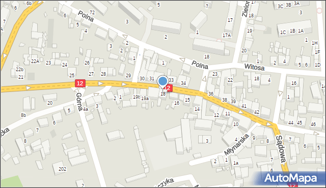 Gostyń, Powstańców Wielkopolskich, 18, mapa Gostyń