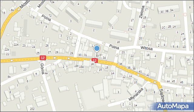 Gostyń, Powstańców Wielkopolskich, 33, mapa Gostyń