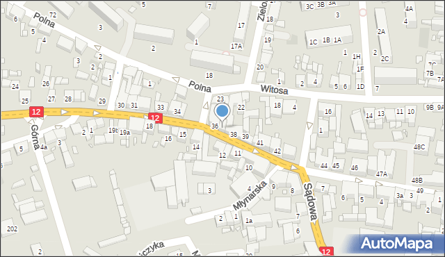 Gostyń, Powstańców Wielkopolskich, 37, mapa Gostyń