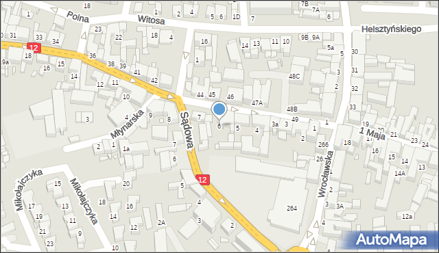 Gostyń, Powstańców Wielkopolskich, 6, mapa Gostyń