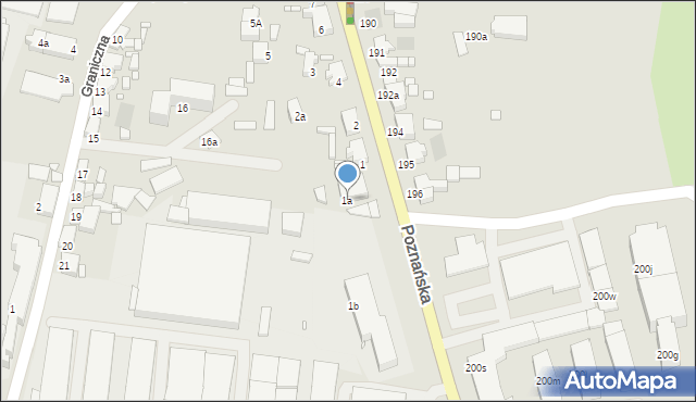 Gostyń, Poznańska, 1a, mapa Gostyń