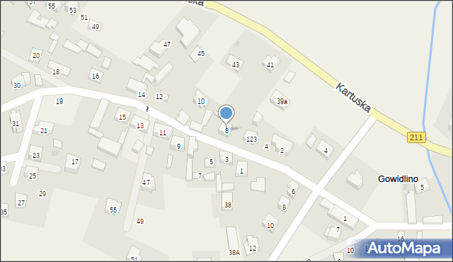 Gowidlino, Podgórna, 8, mapa Gowidlino