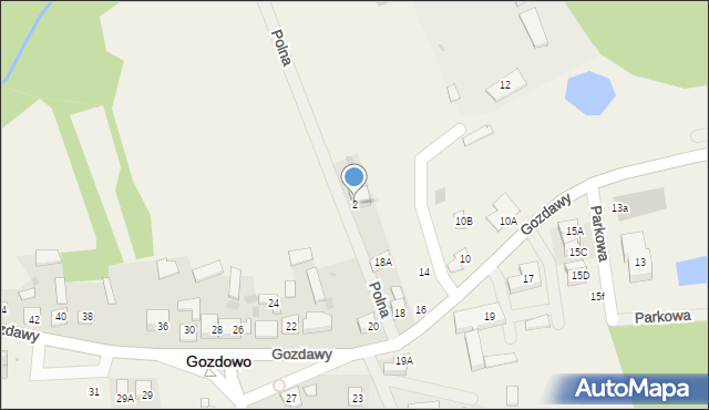 Gozdowo, Polna, 2, mapa Gozdowo