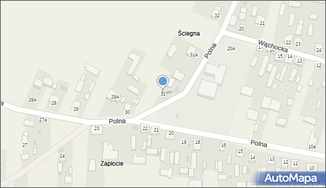 Grabowiec, Polna, 31, mapa Grabowiec