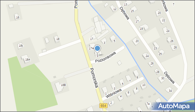 Grabowiec, Poziomkowa, 1, mapa Grabowiec