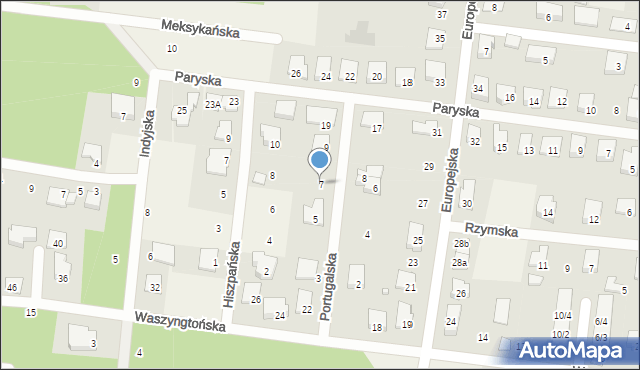 Grabówka, Portugalska, 7, mapa Grabówka