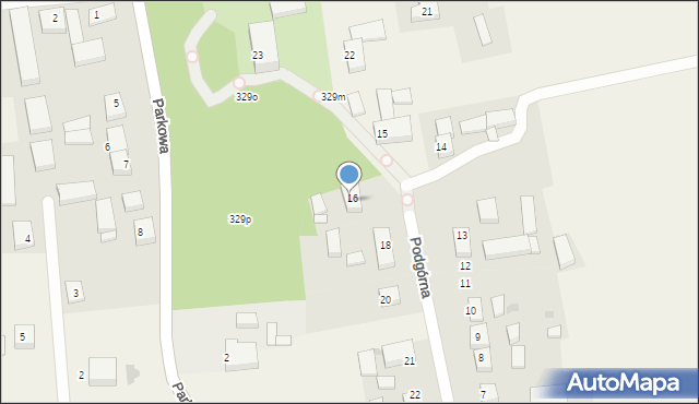 Grabówno, Podgórna, 17, mapa Grabówno