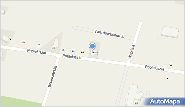 Grabowo, Popiełuszki Jerzego, bł. ks., 10, mapa Grabowo
