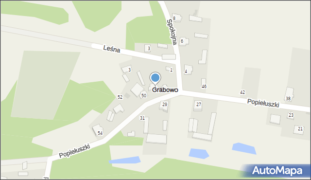 Grabowo, Popiełuszki Jerzego, bł. ks., 48, mapa Grabowo