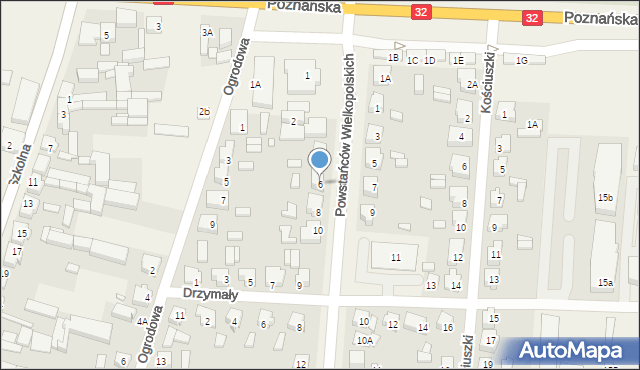 Granowo, Powstańców Wielkopolskich, 6, mapa Granowo