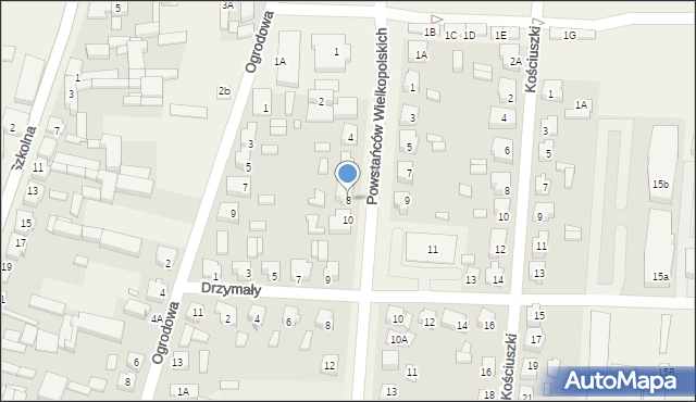 Granowo, Powstańców Wielkopolskich, 8, mapa Granowo