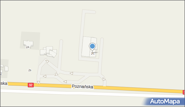 Granowo, Poznańska, 2C, mapa Granowo