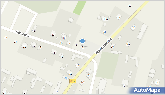 Grębków, Północna, 2, mapa Grębków