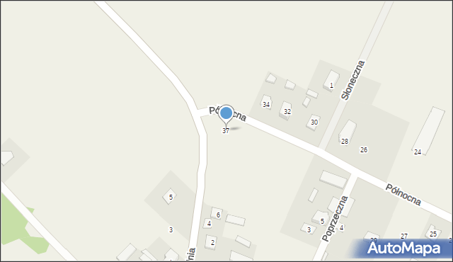 Grębków, Północna, 37, mapa Grębków