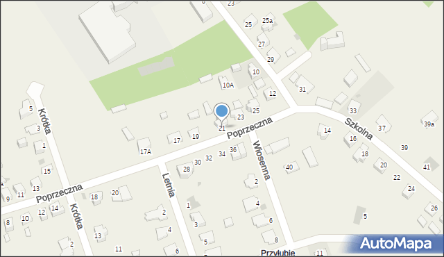 Grębocin, Poprzeczna, 21, mapa Grębocin