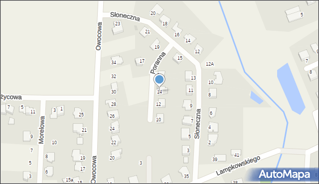 Grębocin, Poranna, 14, mapa Grębocin