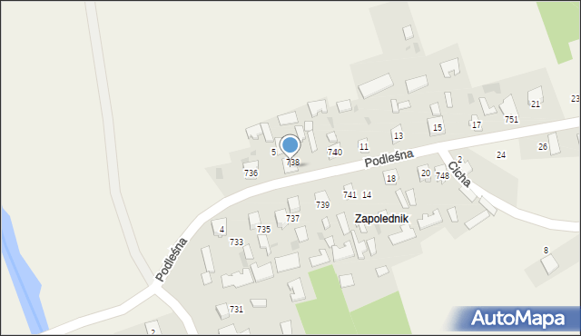 Grębów, Podleśna, 7, mapa Grębów