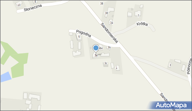 Grębów, Pogodna, 3a, mapa Grębów
