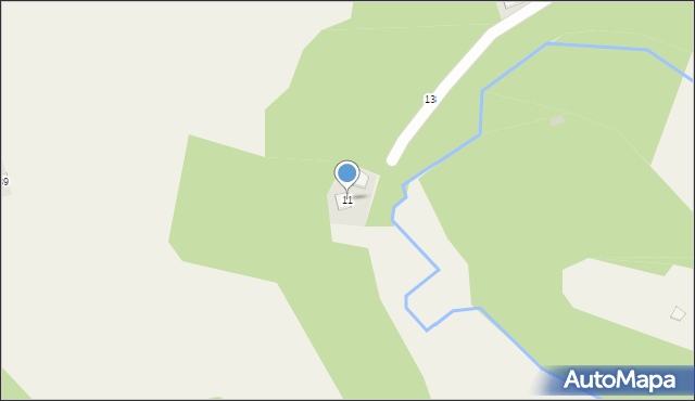 Grębynice, Polna, 11, mapa Grębynice
