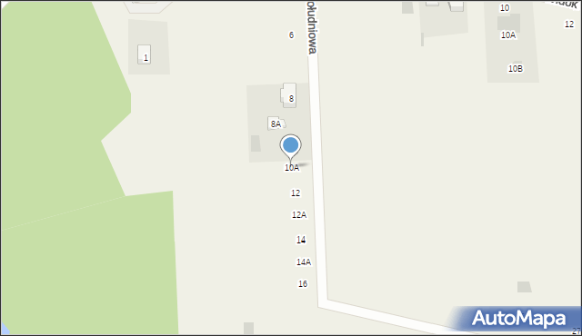 Gręzów, Południowa, 10A, mapa Gręzów