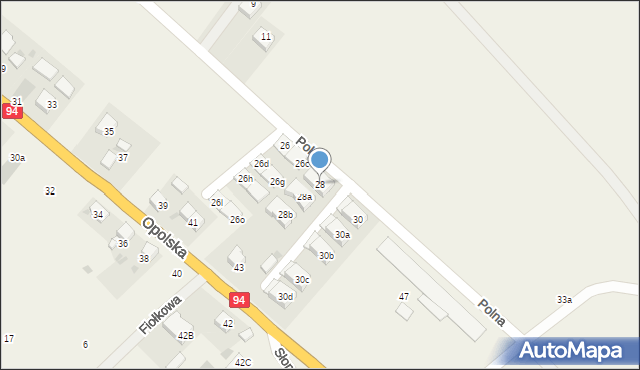 Groblice, Polna, 28, mapa Groblice