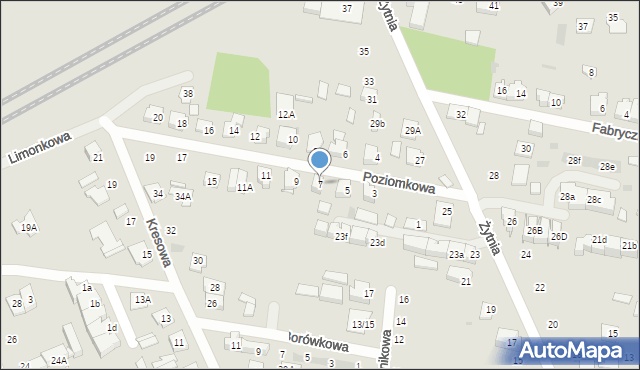 Grodzisk Mazowiecki, Poziomkowa, 7, mapa Grodzisk Mazowiecki