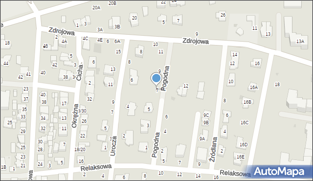 Grójec, Pogodna, 7, mapa Grójec