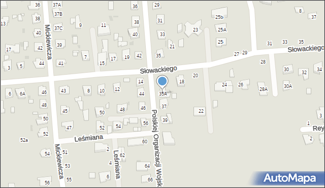 Grójec, Polskiej Organizacji Wojskowej, 35A, mapa Grójec