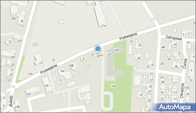 Grójec, Poświętne, 12, mapa Grójec