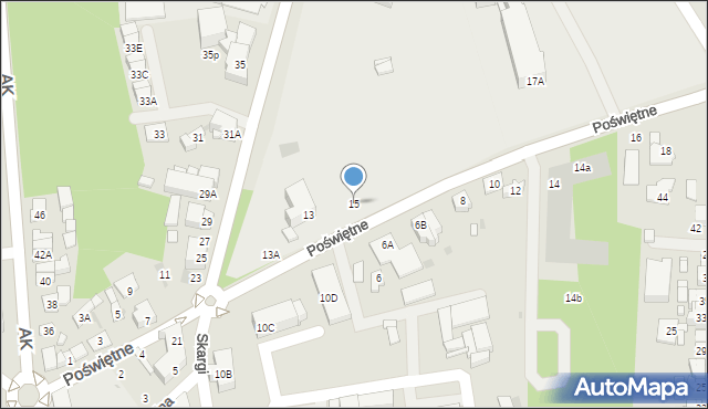 Grójec, Poświętne, 15, mapa Grójec