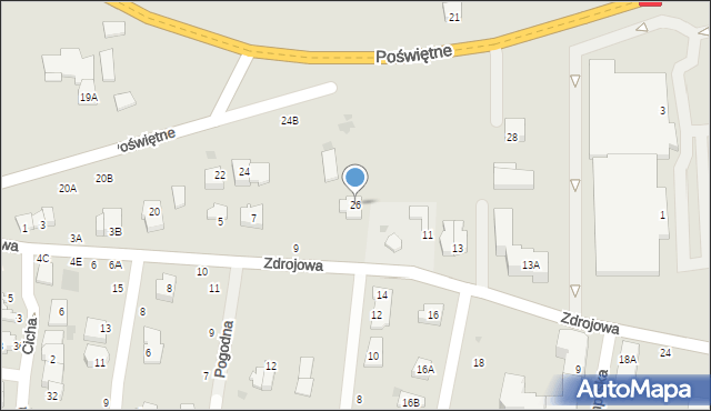 Grójec, Poświętne, 26, mapa Grójec