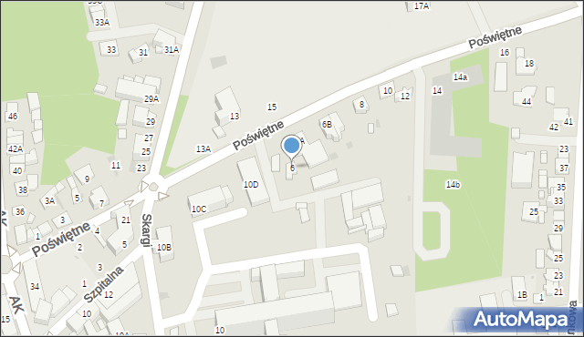 Grójec, Poświętne, 6, mapa Grójec