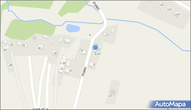 Grojec, Polec, 7, mapa Grojec