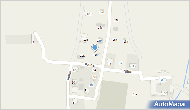 Gromadka, Polna, 14a, mapa Gromadka
