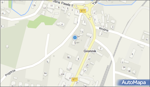 Gromnik, Pogórze, 5, mapa Gromnik