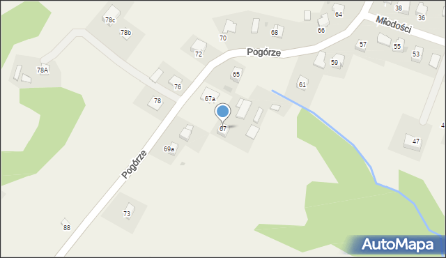 Gromnik, Pogórze, 67, mapa Gromnik