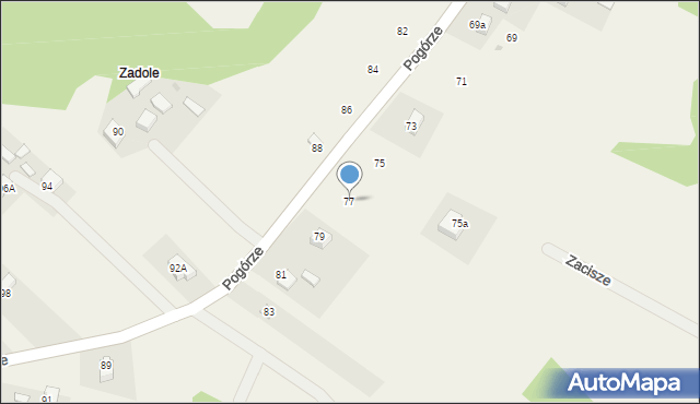 Gromnik, Pogórze, 77, mapa Gromnik