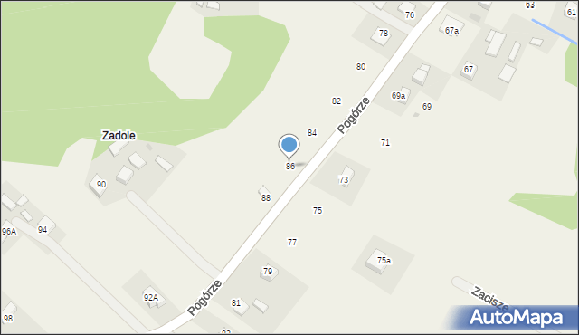 Gromnik, Pogórze, 86, mapa Gromnik