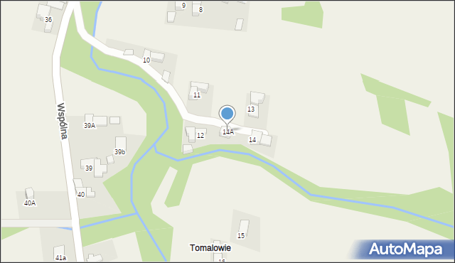 Groń, Podhalańska, 14A, mapa Groń