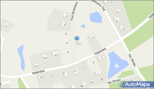 Gronity, Pod Brzozami, 1, mapa Gronity