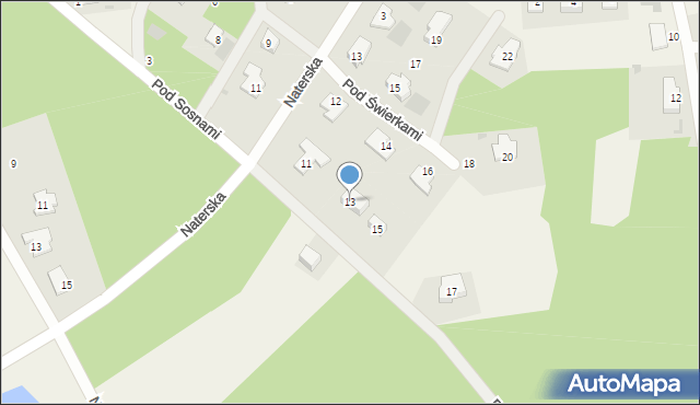 Gronity, Pod Sosnami, 13, mapa Gronity