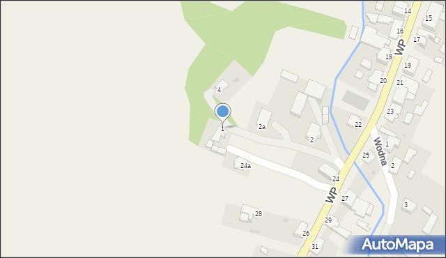 Gruczno, Podgórna, 1, mapa Gruczno